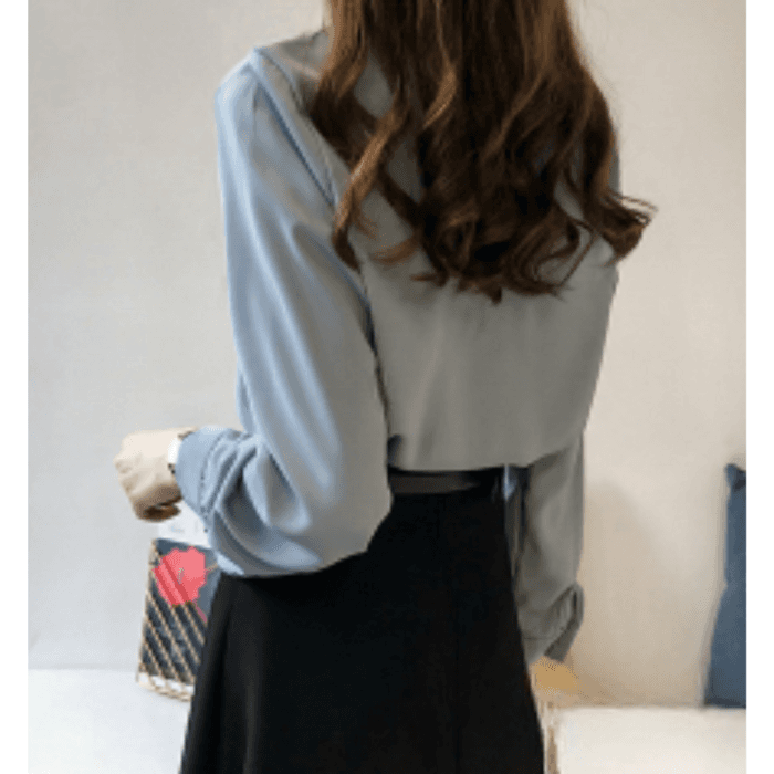 骨格ストレートシンプルブラウストップス