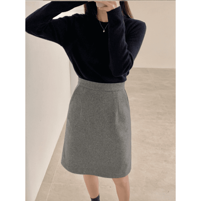 骨格ストレートAラインショートスカート