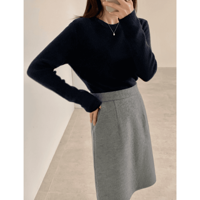 骨格ストレートAラインショートスカート