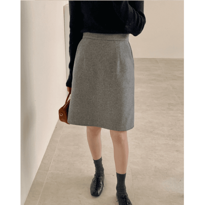 骨格ストレートAラインショートスカート