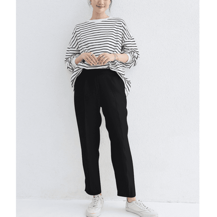 骨格ストレートシガレットパンツ