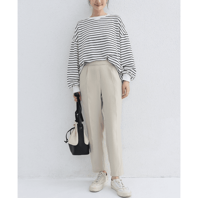 骨格ストレートシガレットパンツ