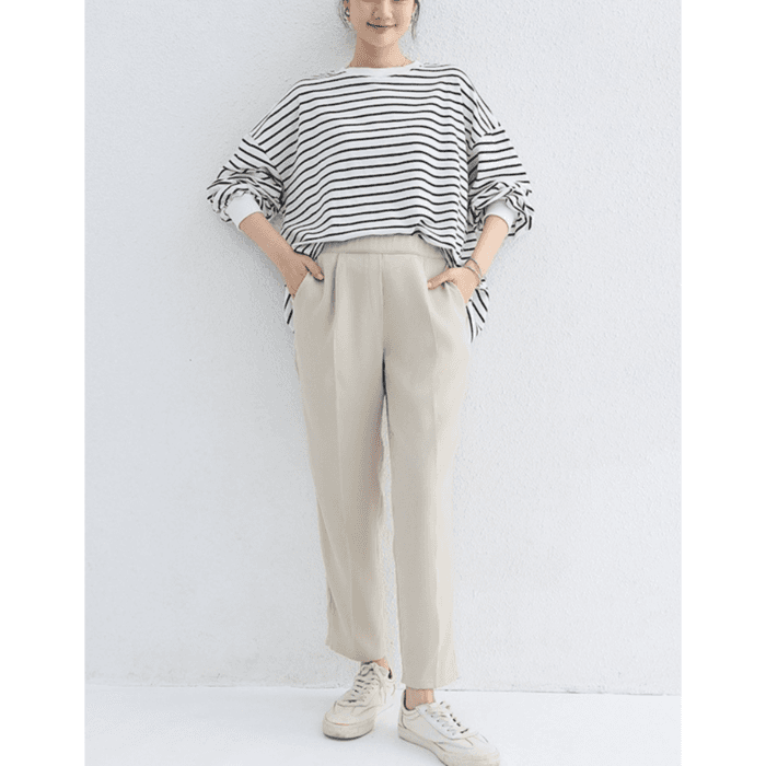 骨格ストレートシガレットパンツ