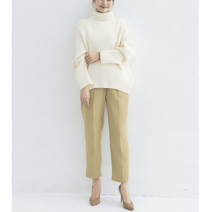 骨格ストレートシガレットパンツ