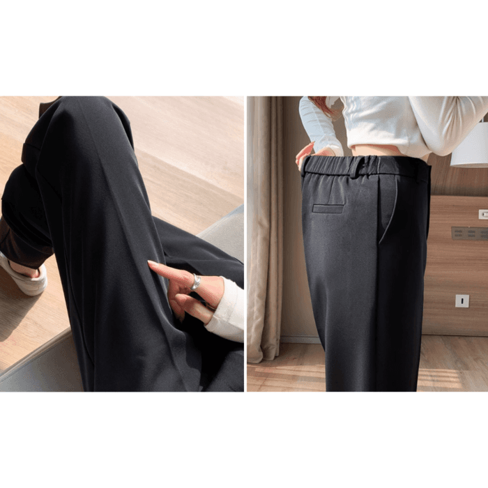 骨格ストレートクロップ丈シガレットパンツ
