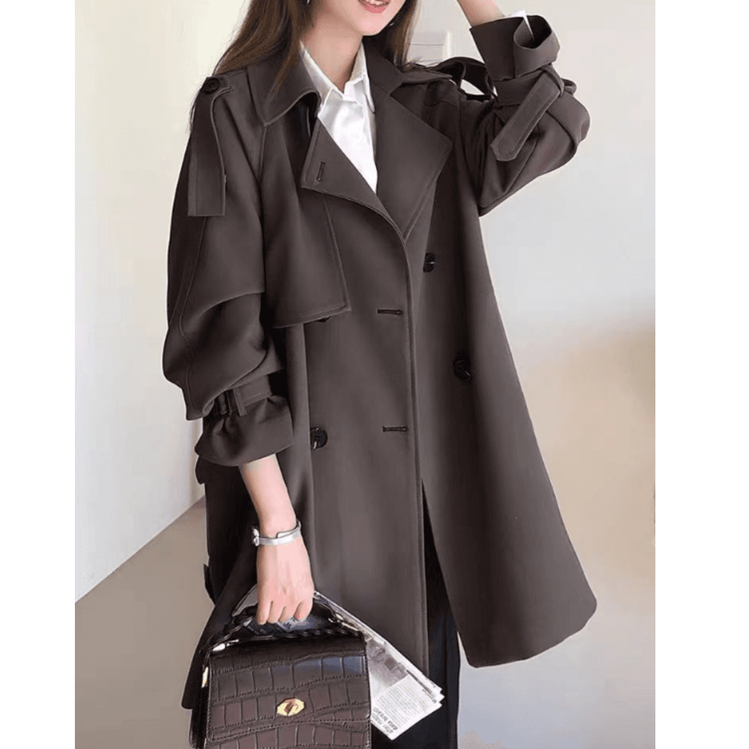 骨格ストレートトレンチコート