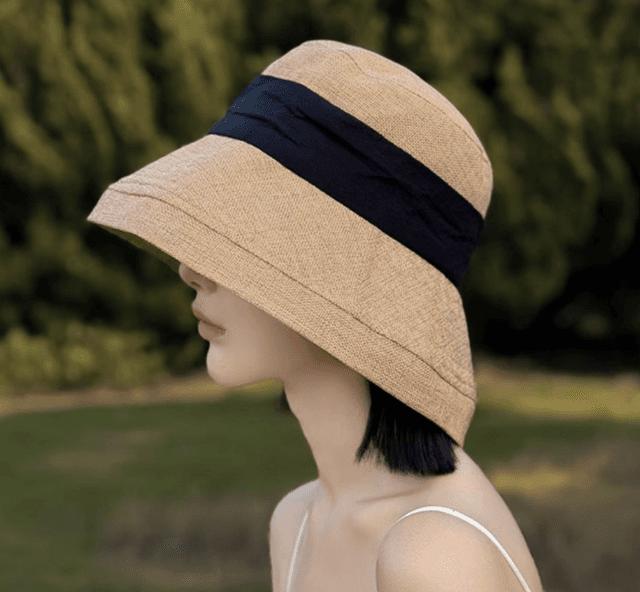 骨格ストレートUVカット率99％バケットハット