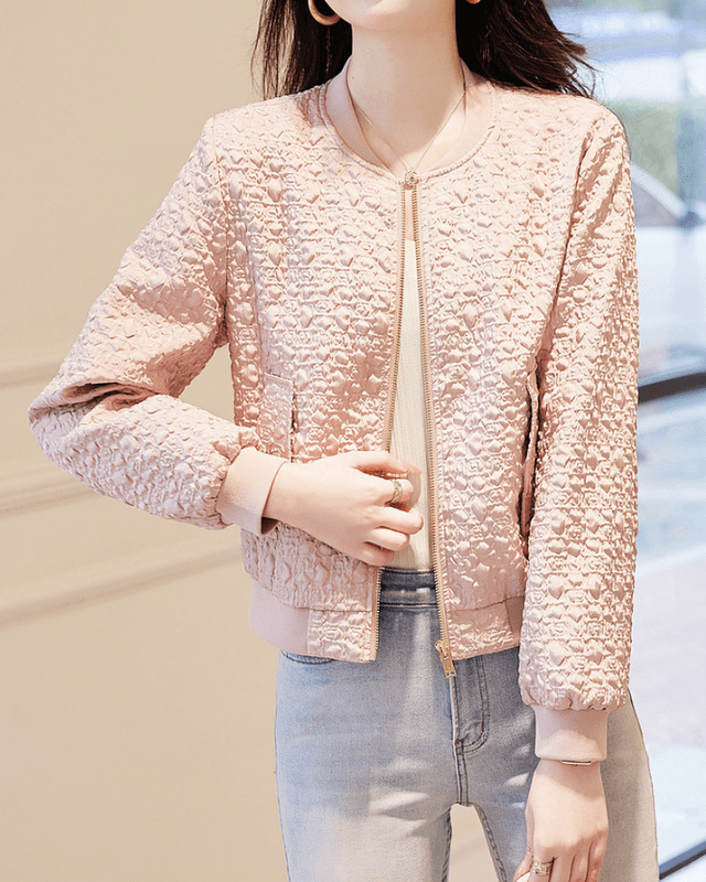 骨格ストレートノーカラーブルゾン