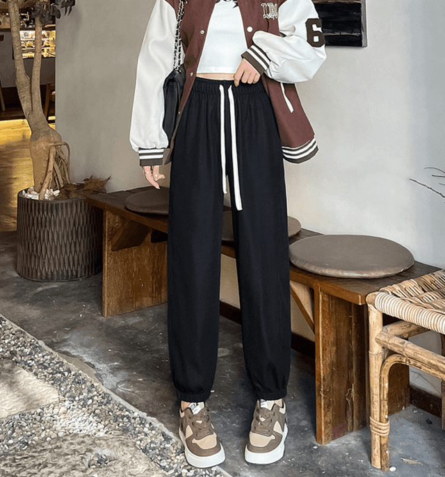 骨格ストレートカジュアルスウェットパンツ
