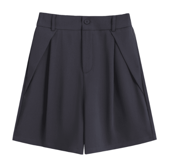 骨格ストレートシンプルハーフパンツ