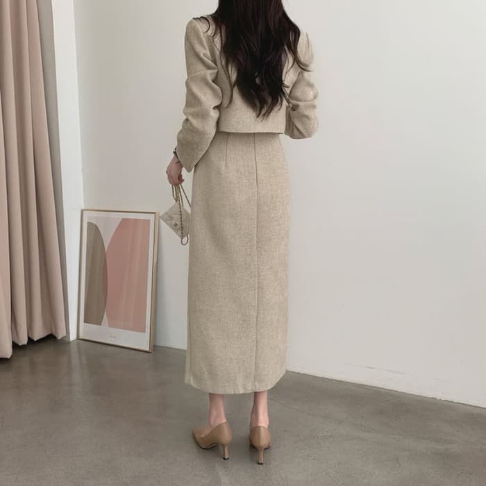 骨格ストレートフィットシルエットセットアップ