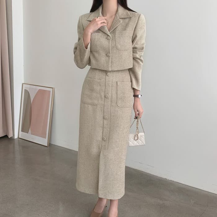 骨格ストレートフィットシルエットセットアップ