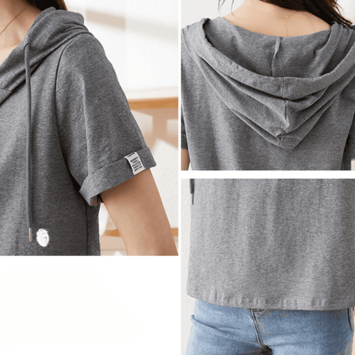 骨格ストレートフロントジップ半袖Tシャツ