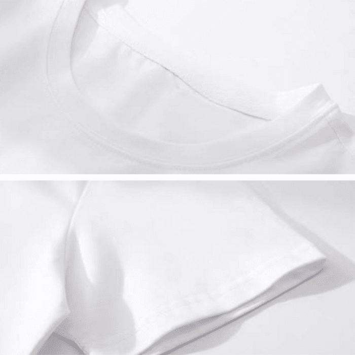 骨格ストレートラウンドネックシンプルTシャツ
