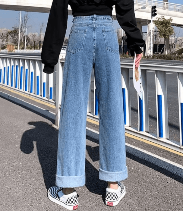 骨格ストレートサイドハートカットデニムパンツ