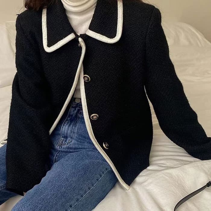 骨格ストレート配色シングルジャケット