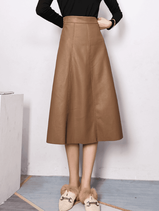 骨格ストレートシンプルフレアスカート