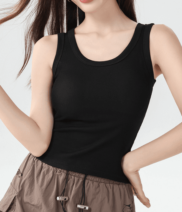 骨格ストレートカップ付きタンクトップインナー