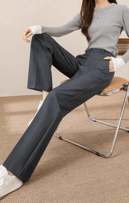骨格ストレートノータックストレートパンツ