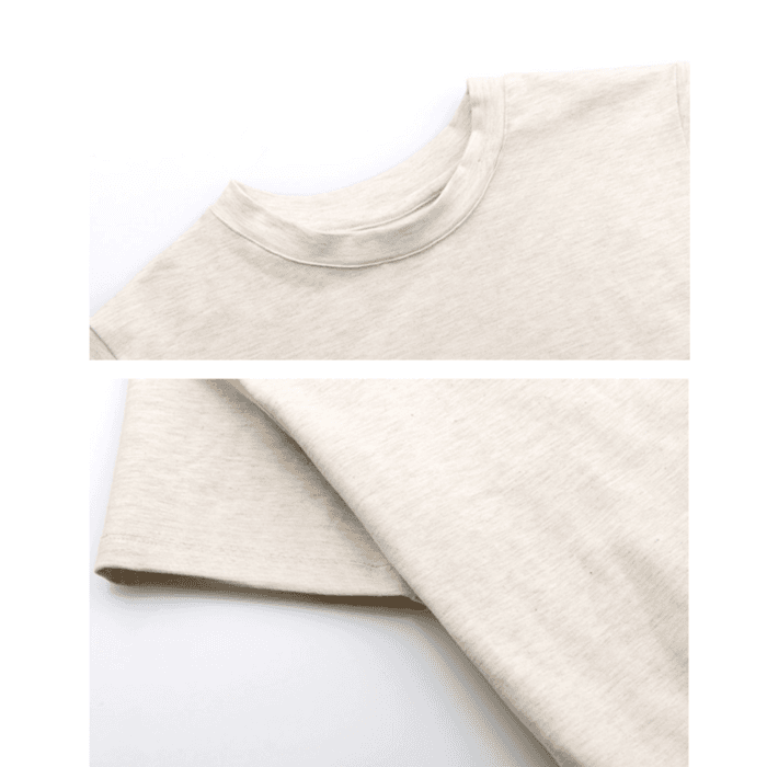 骨格ストレートラウンドネックTシャツ