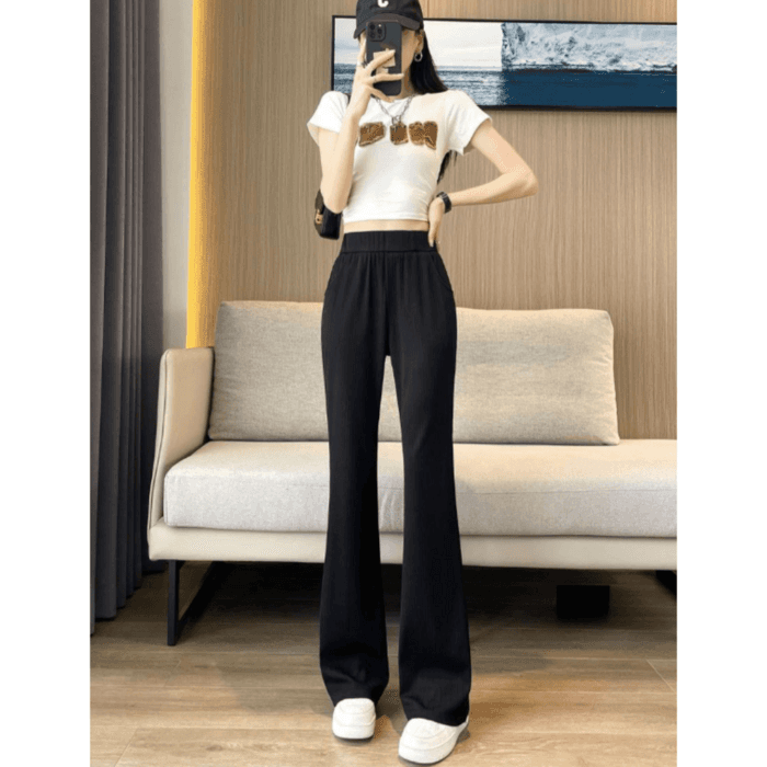 骨格ストレートフレアパンツ