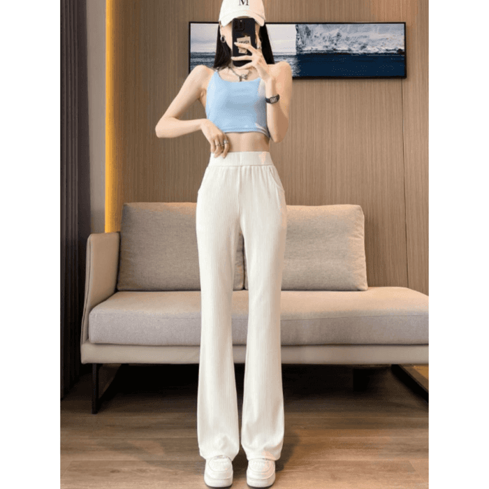 骨格ストレートフレアパンツ