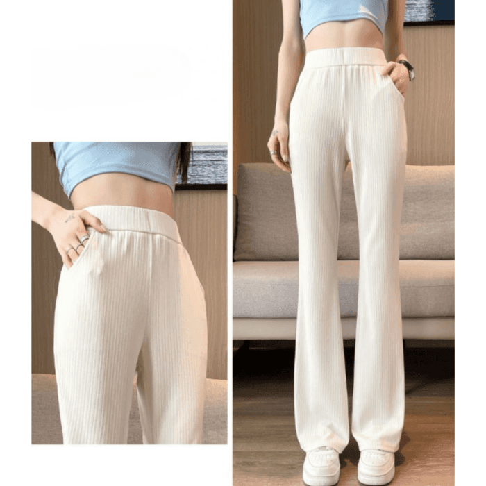 骨格ストレートフレアパンツ