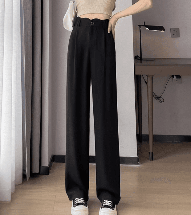 骨格ストレートワンタックドレープストレートパンツ