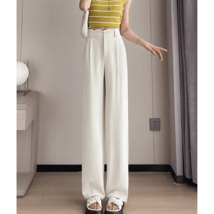 骨格ストレートワンタックドレープストレートパンツ