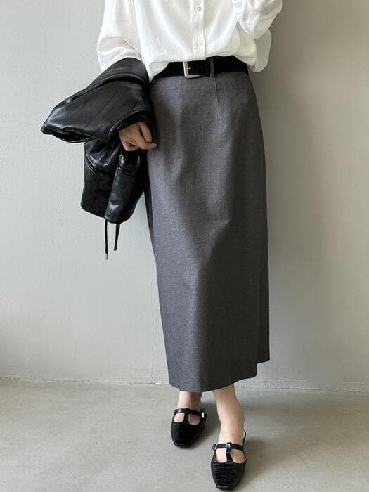 骨格ストレートAラインシルエットスカート