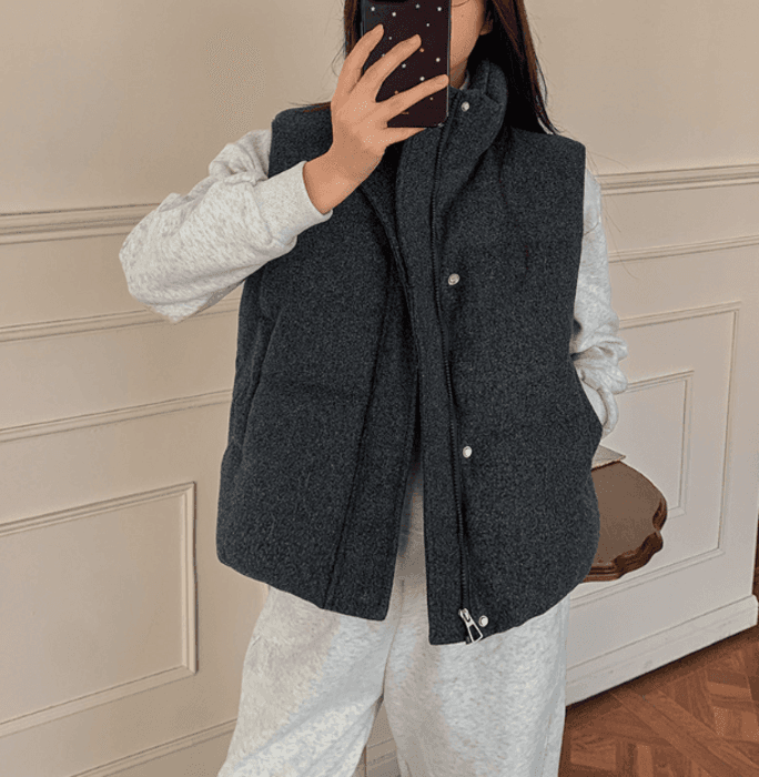 骨格ストレートダウンベスト