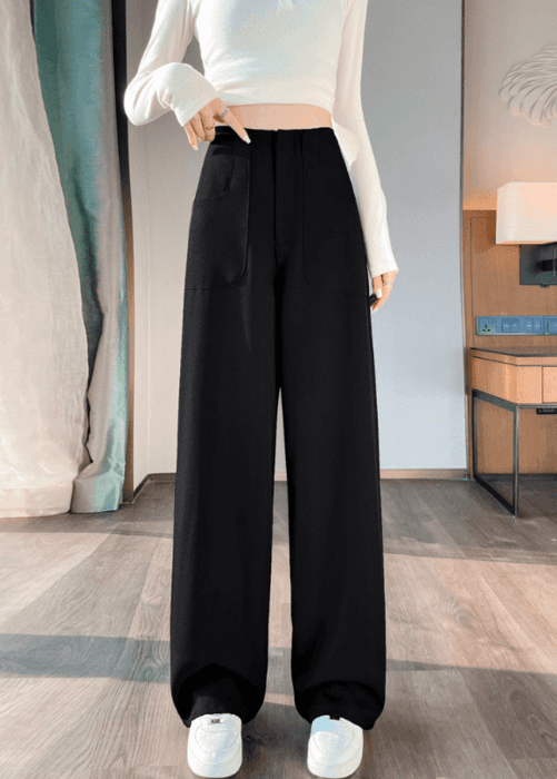 骨格ストレートワイドポケットストレートパンツ