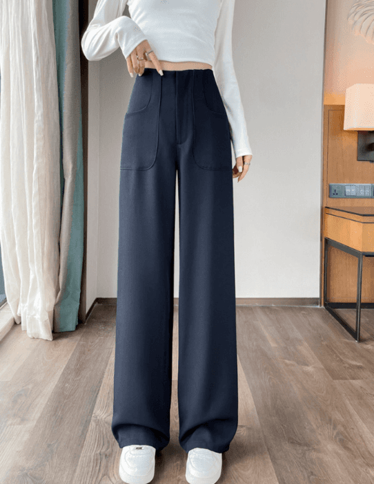 骨格ストレートワイドポケットストレートパンツ