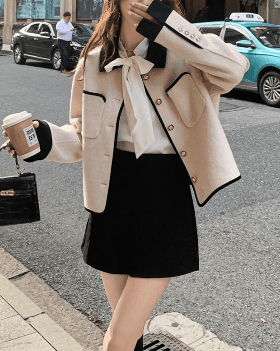 骨格ストレートシングルブレストジャケット