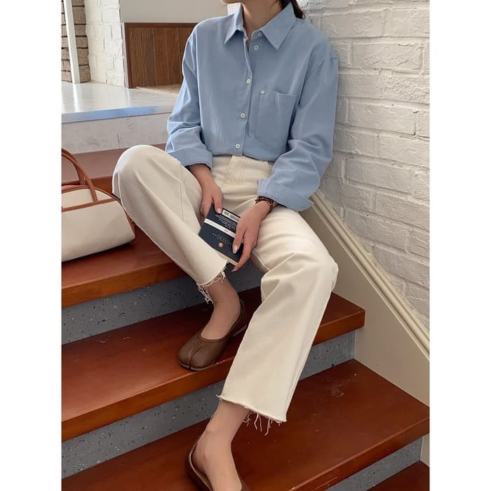 骨格ストレートホワイトデニム