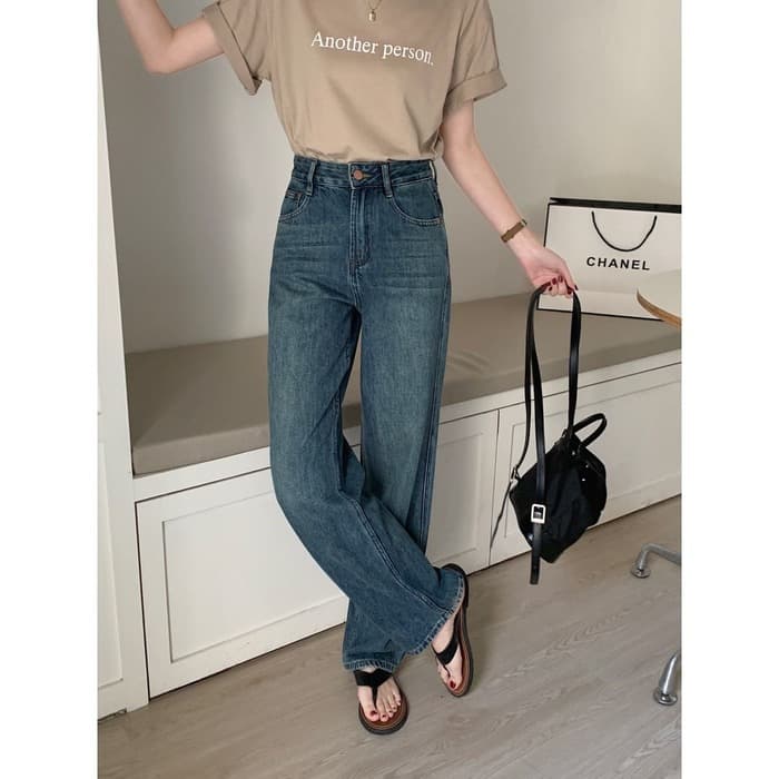 骨格ストレートロングストレートデニム