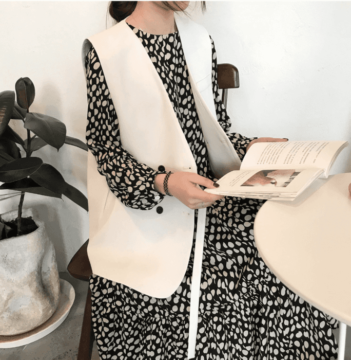 骨格ストレートサイドマークジレ