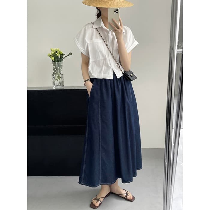 骨格ストレートナチュラルカラーシャツ