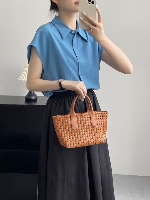 骨格ストレートスリムフィットシャツ