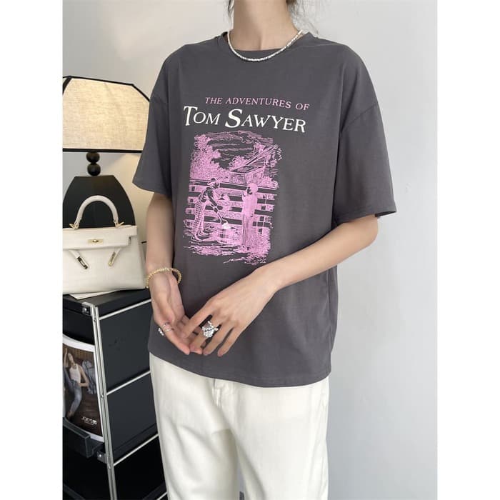 骨格ストレートプリントTシャツ
