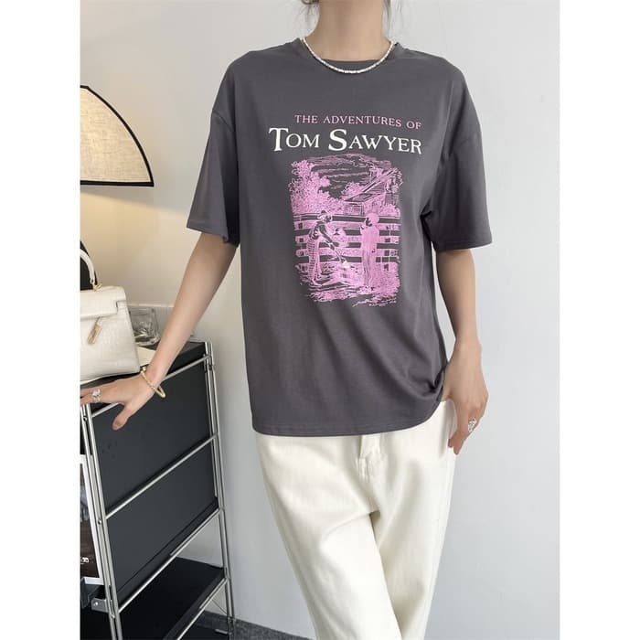 骨格ストレートプリントTシャツ