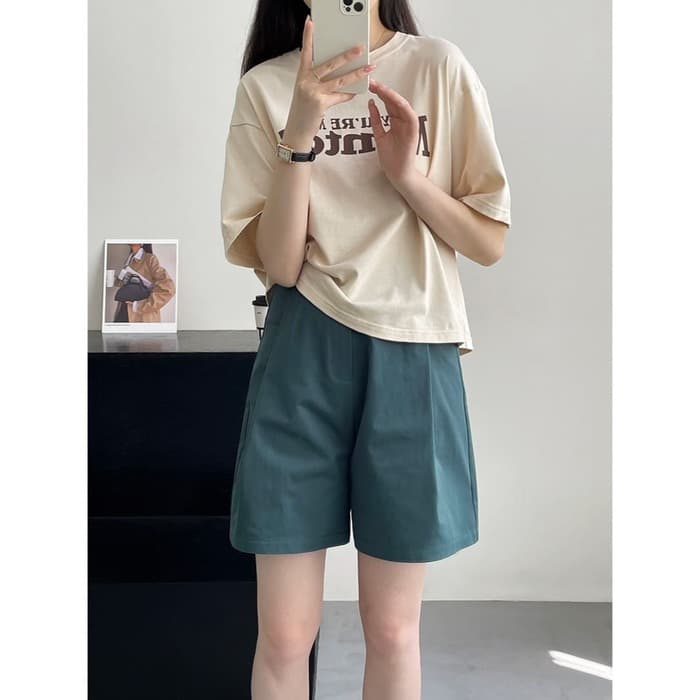 骨格ストレートリラックスフィットハーフパンツ