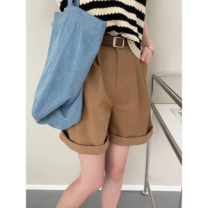 骨格ストレートカジュアルハーフパンツ