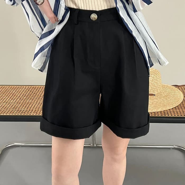 骨格ストレートカジュアルハーフパンツ