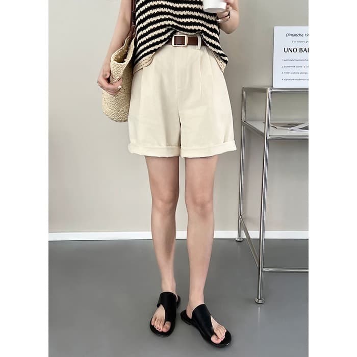 骨格ストレートカジュアルハーフパンツ