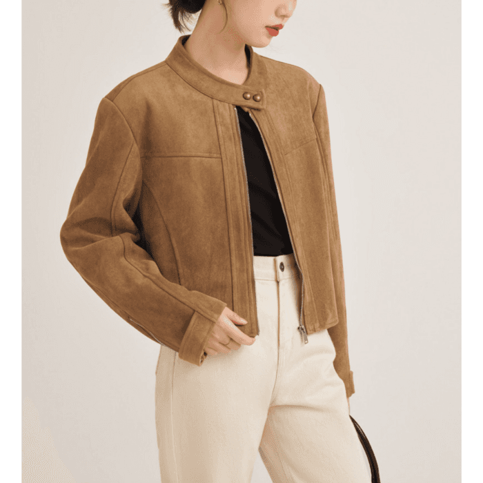 骨格ストレートノーカラージャケット