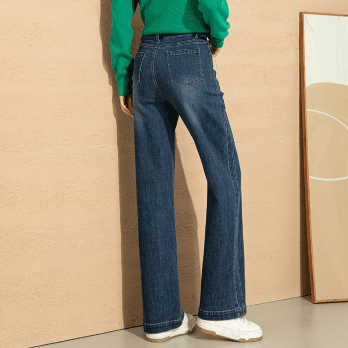 骨格ストレートワイドパンツ