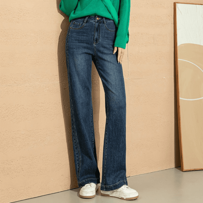 骨格ストレートワイドパンツ