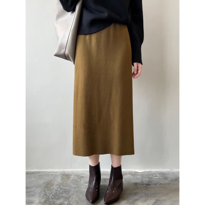 骨格ストレートニットタイトスカート