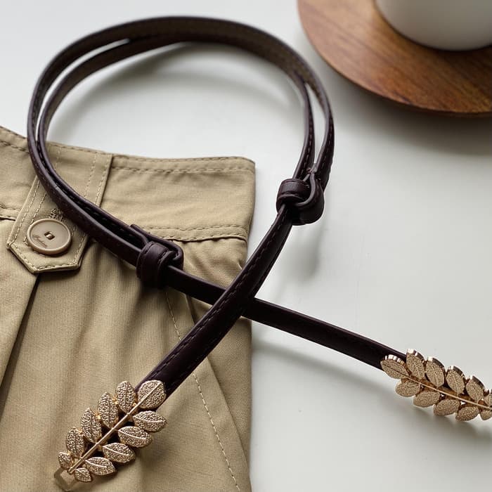 骨格ストレートリーフモチーフベルト